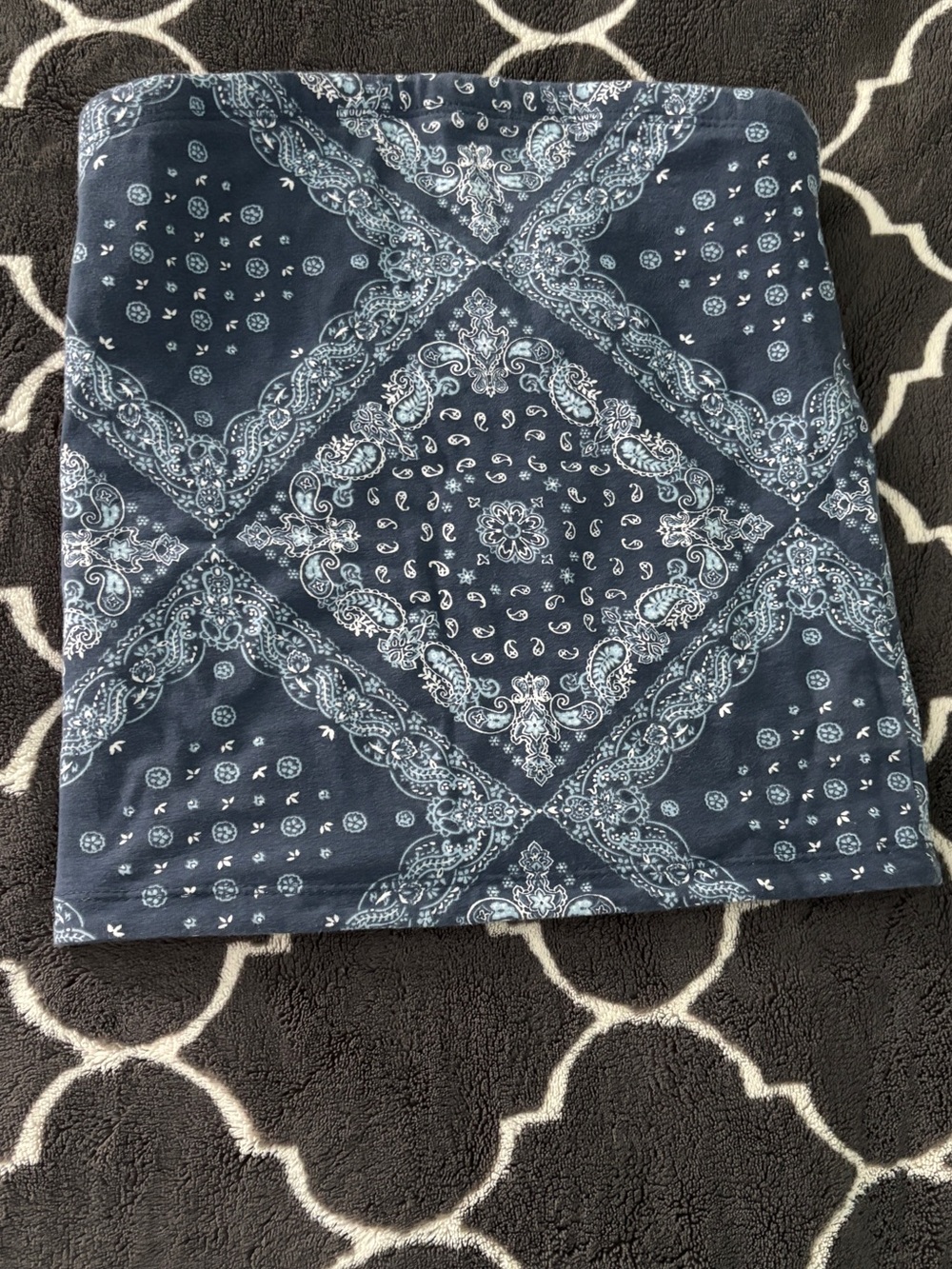 American Eagle Outfitters Navy Bandana Print reversable tube top